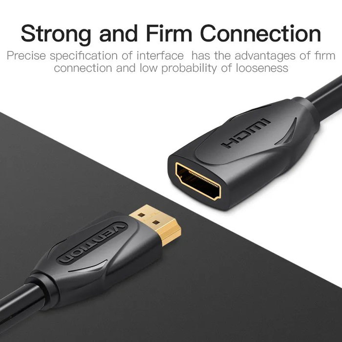 Vention Cable Alargador HDMI VAA-B06-B100 Macho a Hembra 1m Negro Vention Cable Alargador HDMI VAA-B06-B100 Macho a Hembra 1m Negro